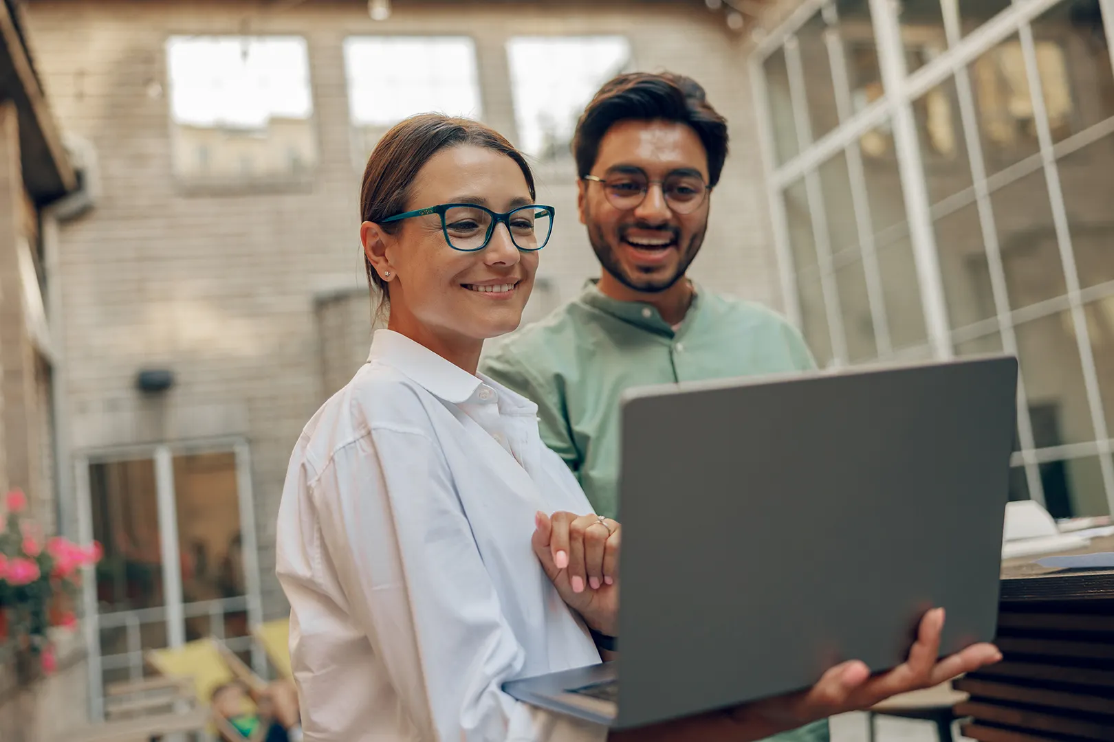 Pareja de trabajadores